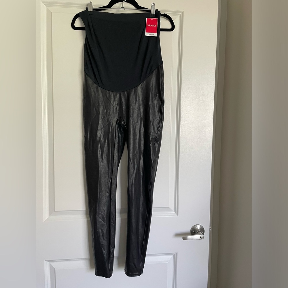 SPANX - Mama Faux Leather Maternity Legging